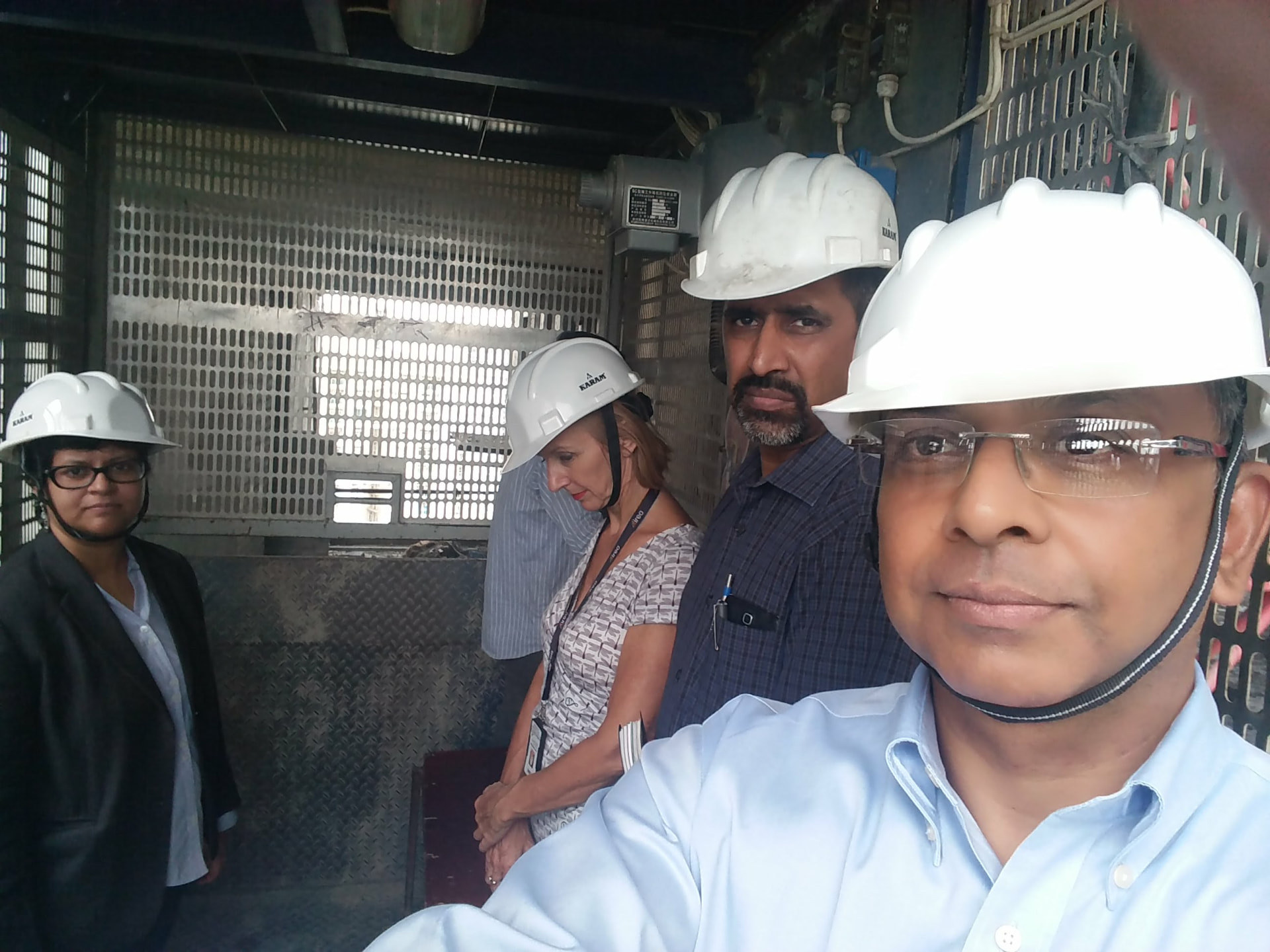 At a real estate construction site during one of the assignments