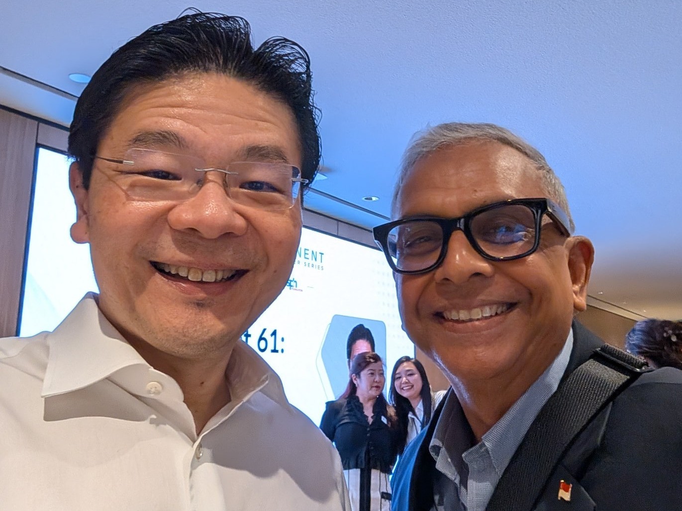 Posing for a selfie with the current Prime Minister of Singapore, Mr Lawrence Wong